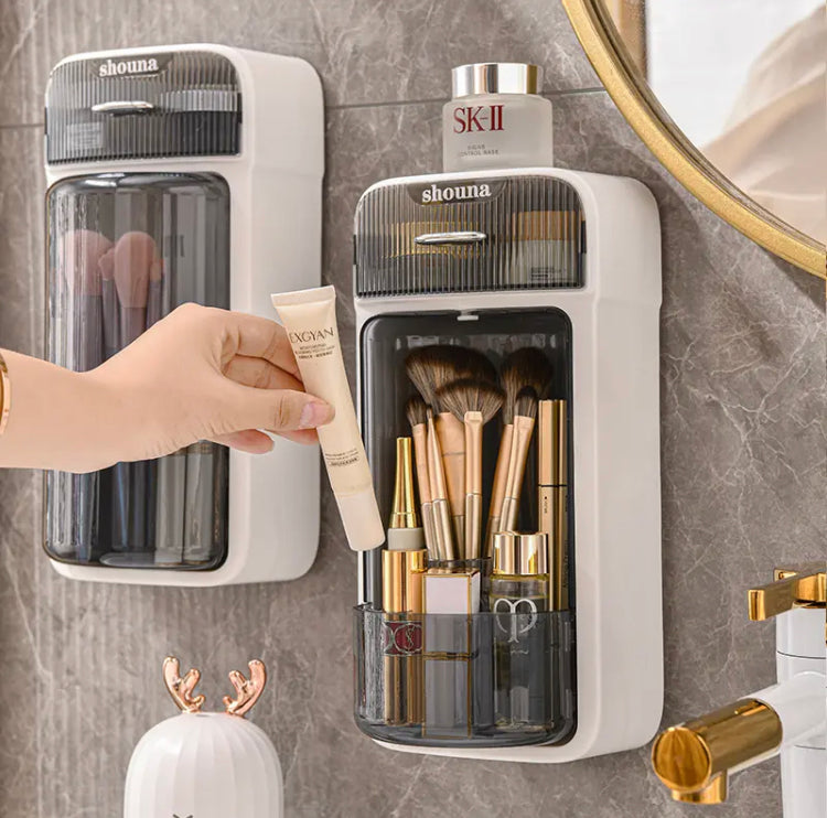 Rotatable Split Storage Box, Beishan Wall Mounted Cosmetic Storage Box, Dust-proof Makeup Organizers Rotatable Split Storage Box, Beishan Wall Mounted Cosmetic Storage Box, Dust-proof Makeup Organizers